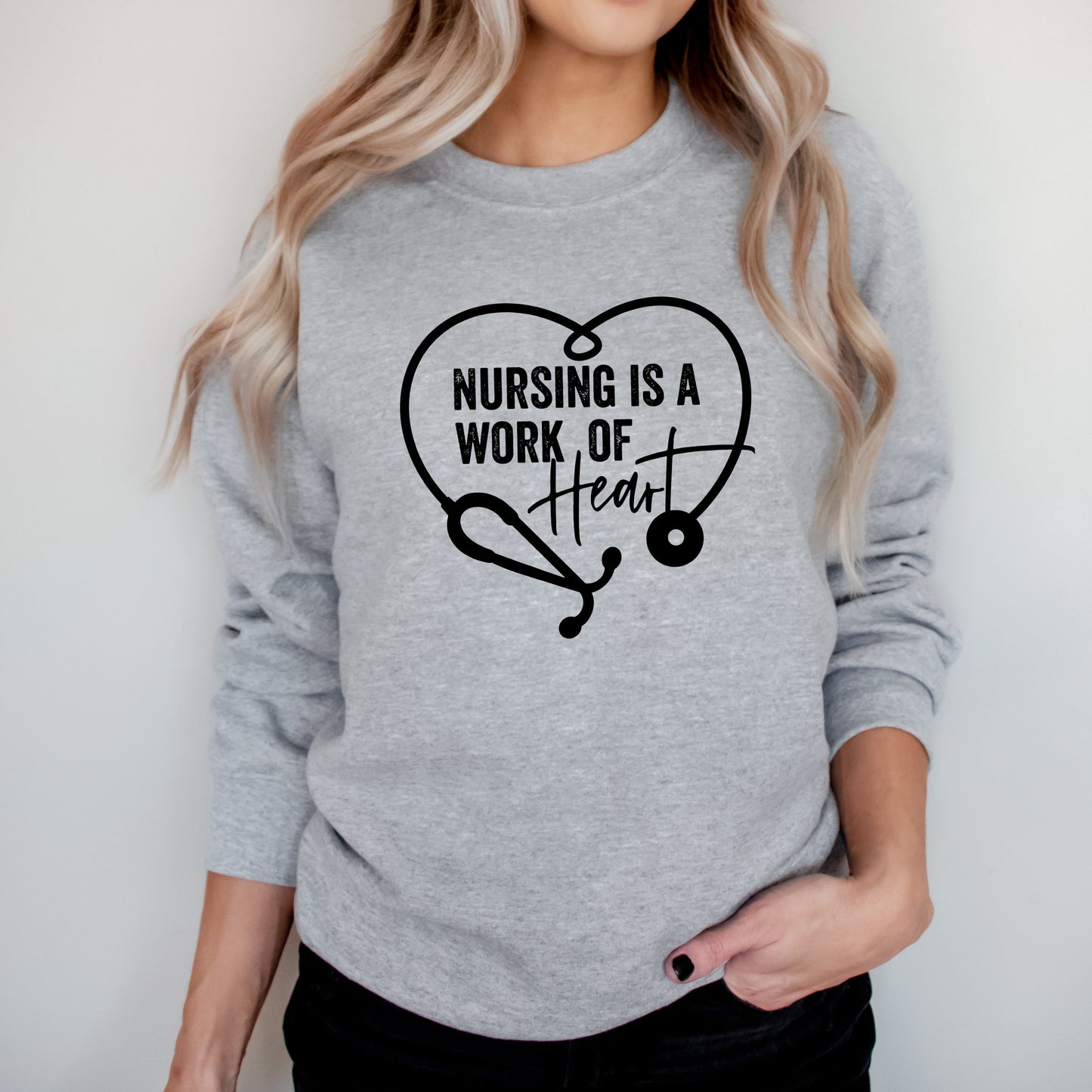 Nursing Is A Work Of Heart | Sweatshirt