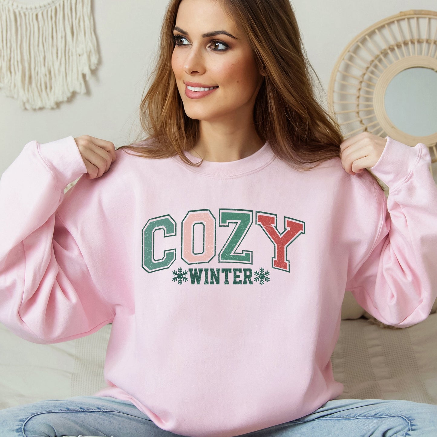 Cozy Winter Varsity | Sweatshirt