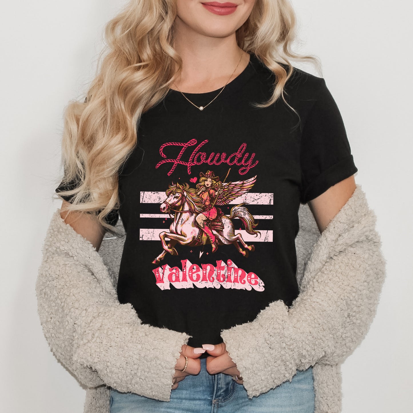 Howdy Valentine Horse | Short Sleeve Graphic Tee