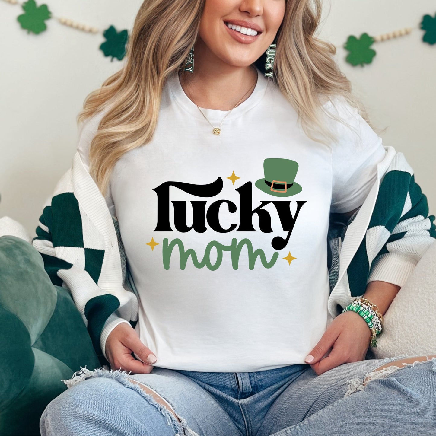 Lucky Mom | Short Sleeve Graphic Tee