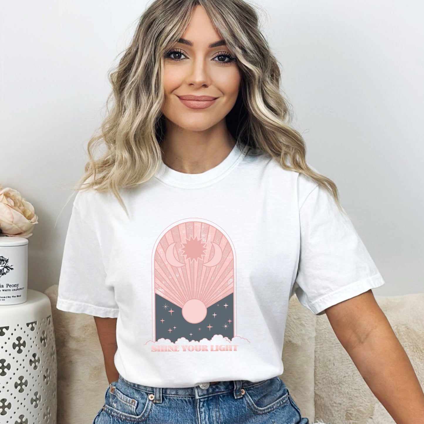 Shine Your Light Vintage | Garment Dyed Short Sleeve Tee