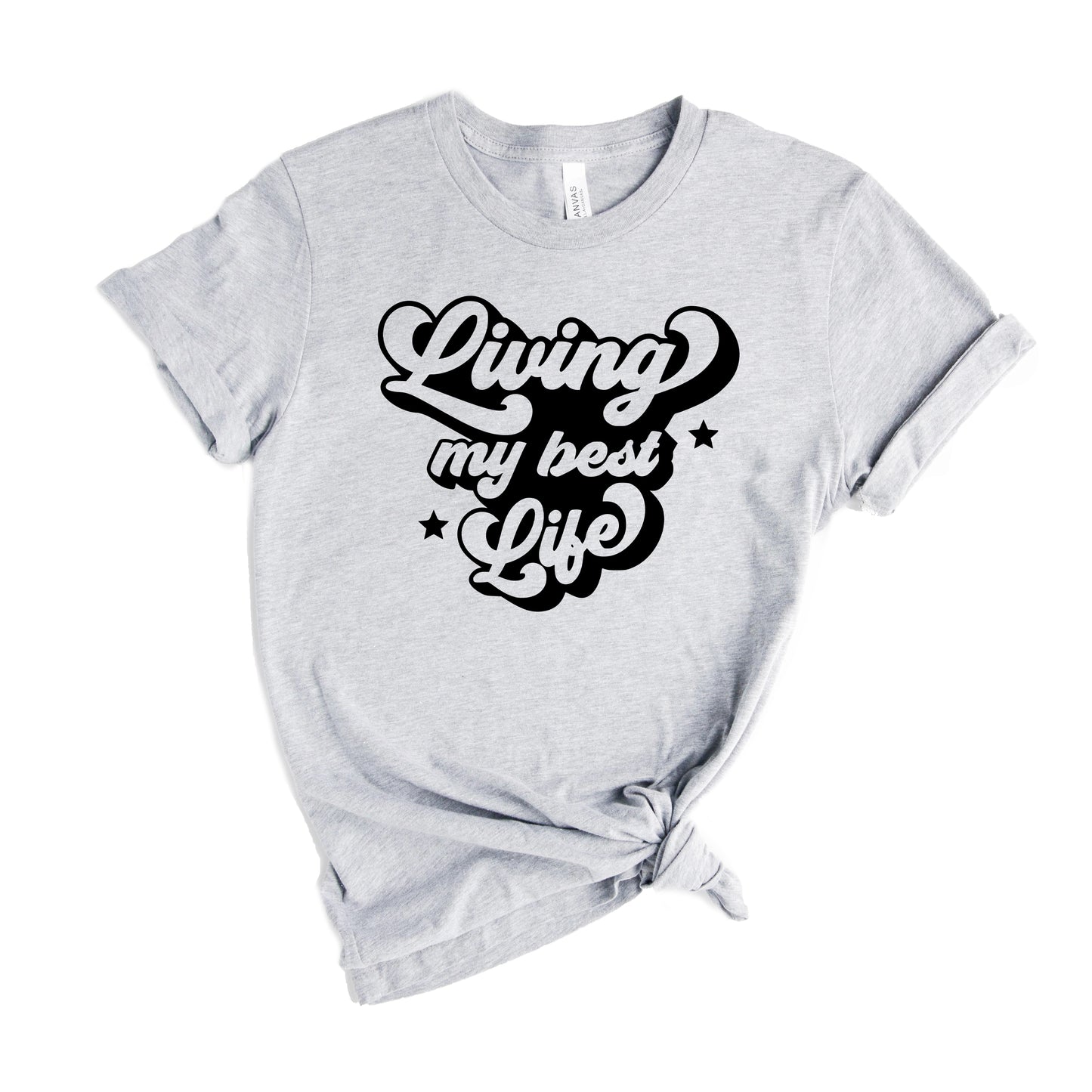 Retro Living My Best Life | Short Sleeve Graphic Tee