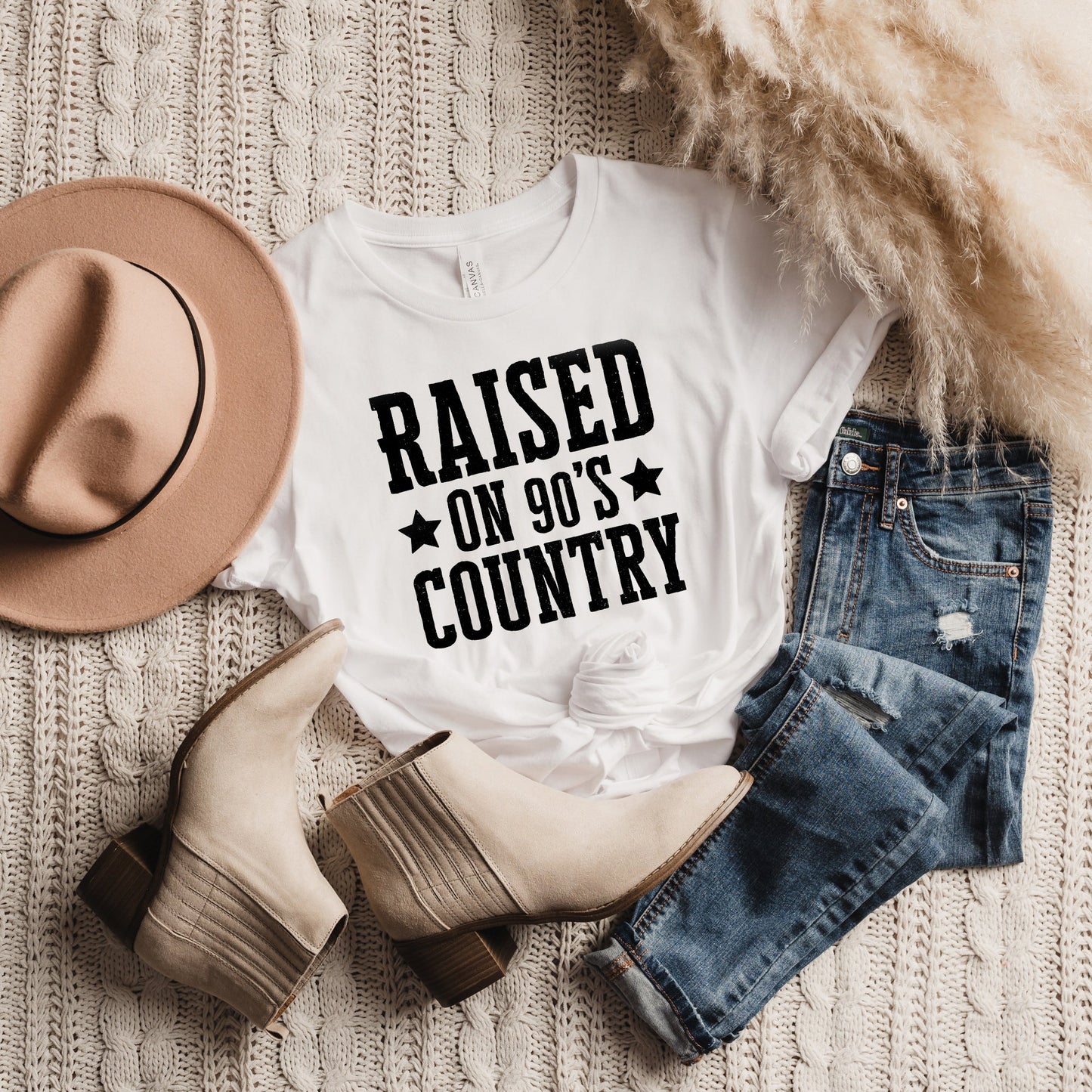 Raised On 90s Country | Short Sleeve Graphic Tee