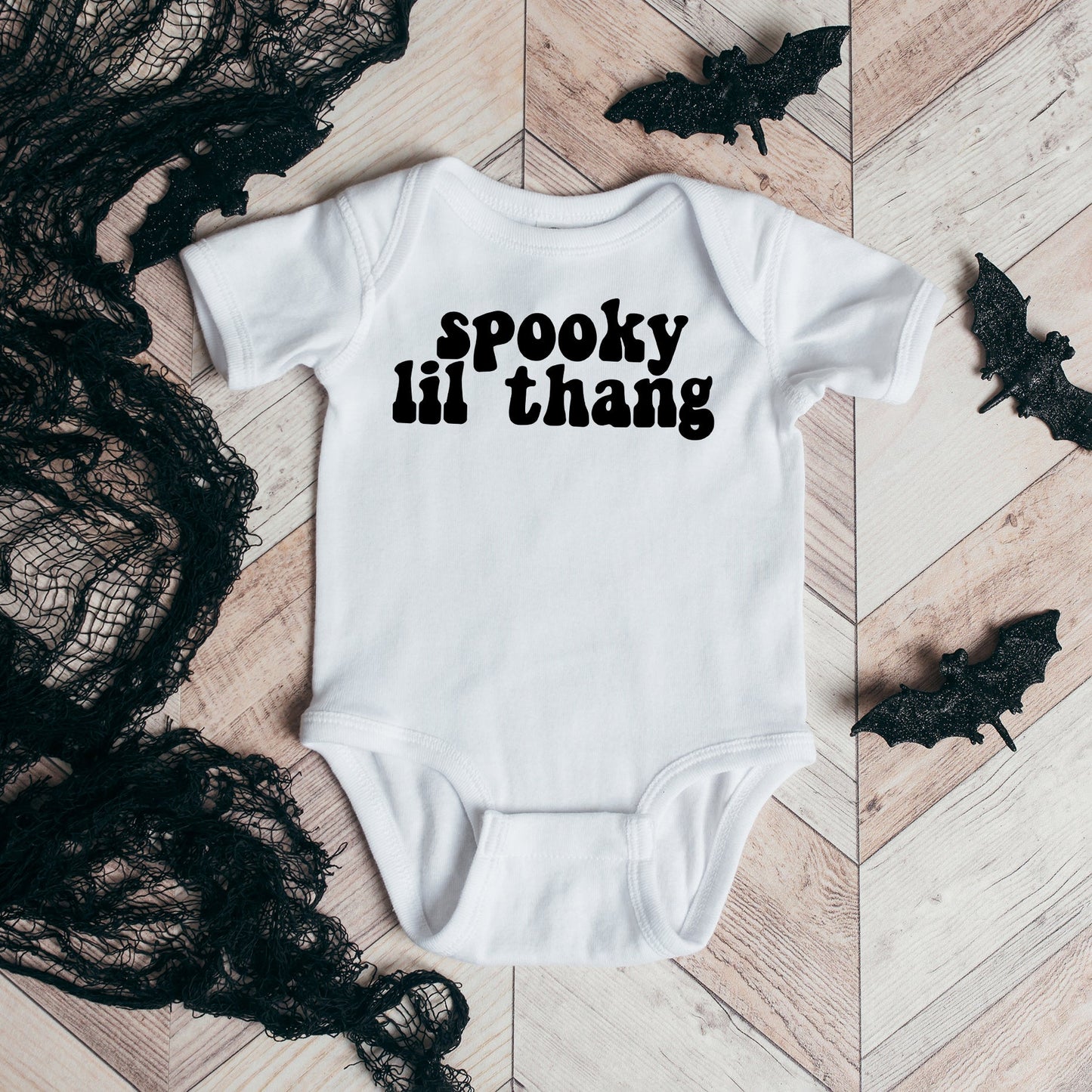 Spooky Lil Thang | Baby Graphic Short Sleeve Bodysuit