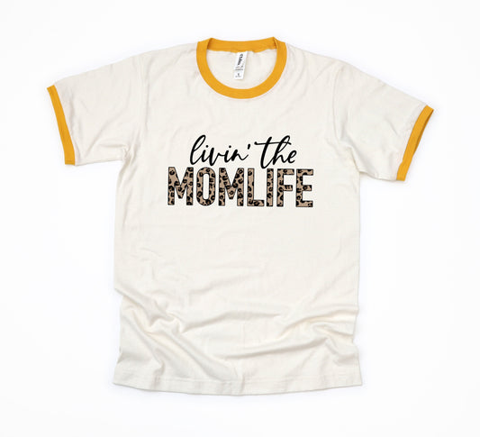 Livin' the Mom Life Leopard | Ringer Tee