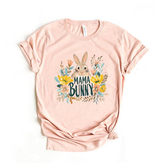 Mama Bunny Floral | Short Sleeve Graphic Tee