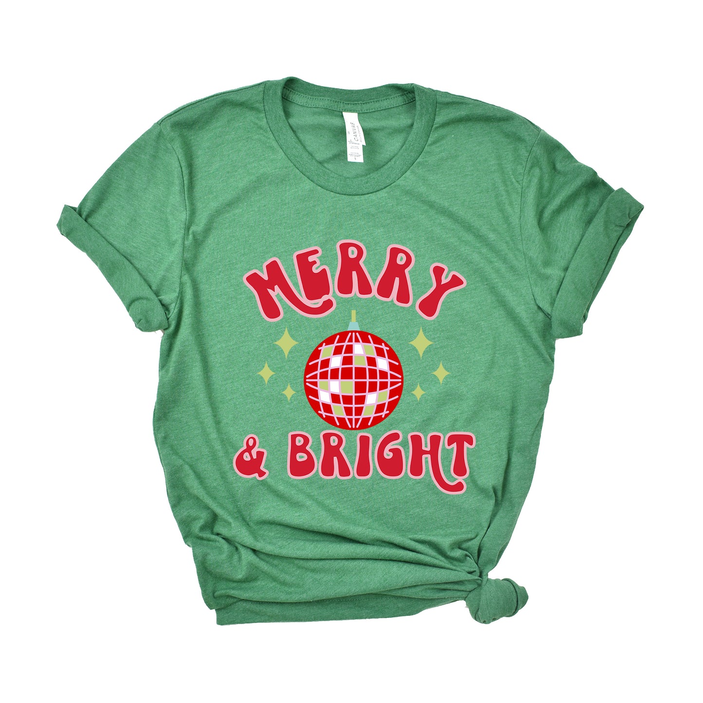 Merry And Bright Disco Ball | Short Sleeve Graphic Tee