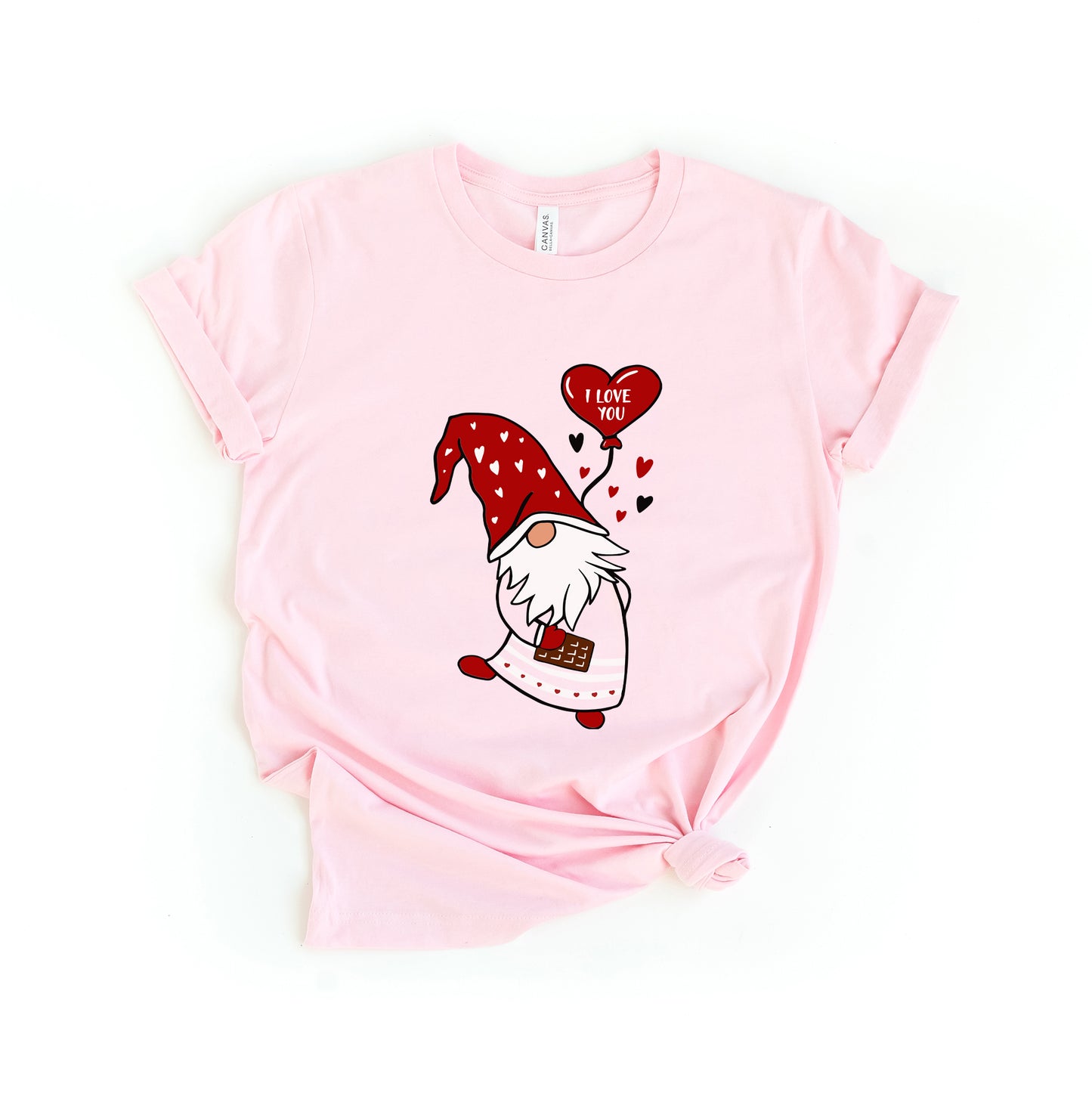 Valentine Gnome Heart | Short Sleeve Crew Neck