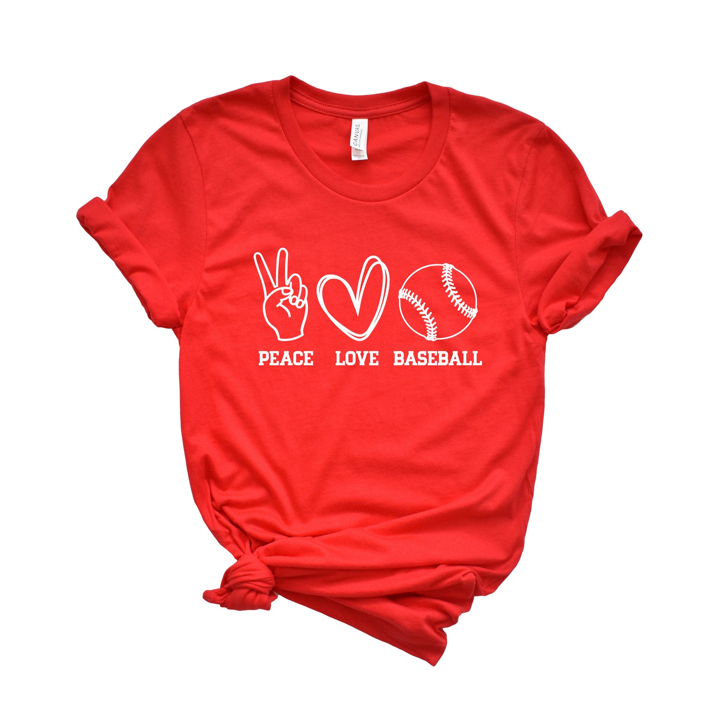 Peace Love Baseball | Short Sleeve Graphic Tee