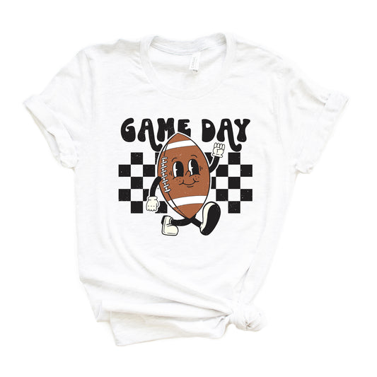 Football Game Day Checkered | Short Sleeve Graphic Tee