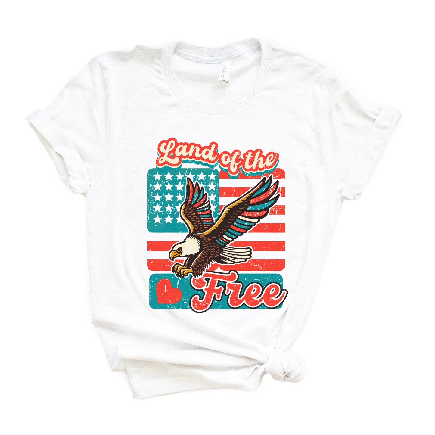 Distressed Patriotic Free Eagle | Short Sleeve Graphic Tee
