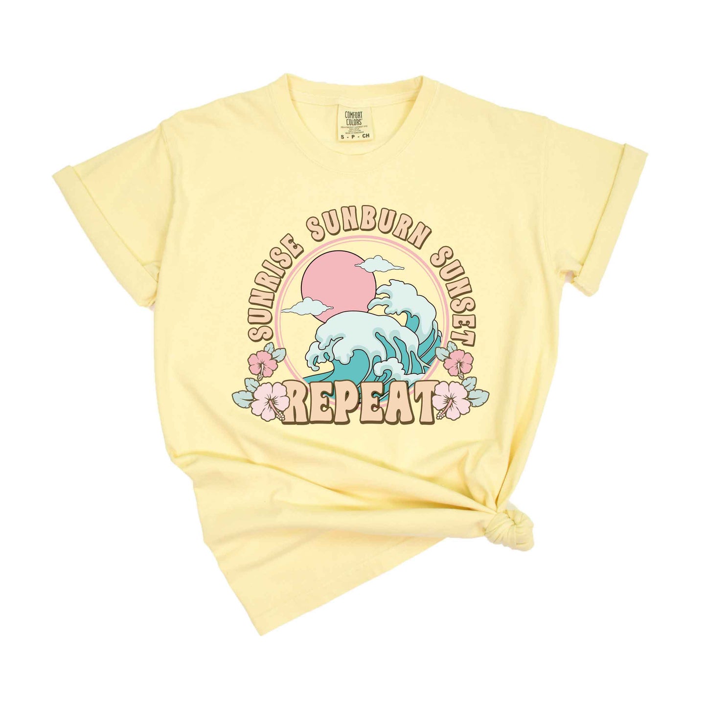 Sunrise Sunburn Sunset Repeat Wave | Garment Dyed Short Sleeve Tee