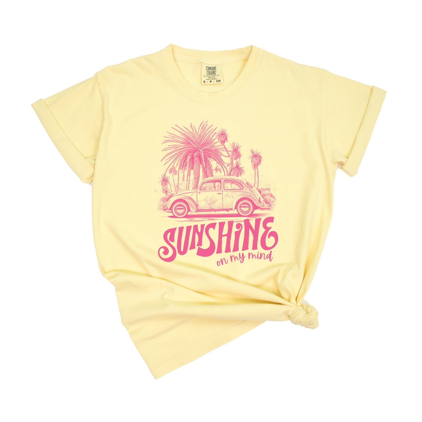Sunshine On My Mind Car | Garment Dyed Short Sleeve Tee
