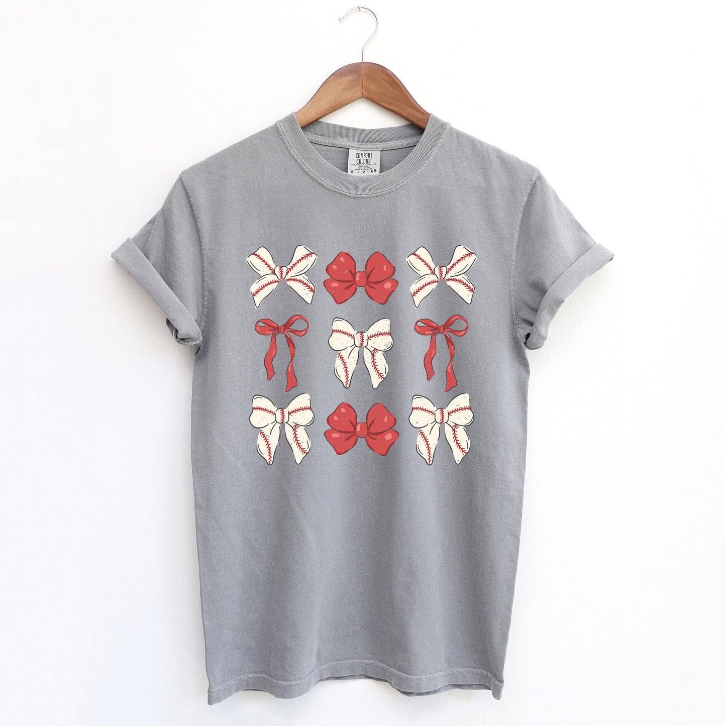 Coquette Baseball Bow Chart | Garment Dyed Short Sleeve Tee