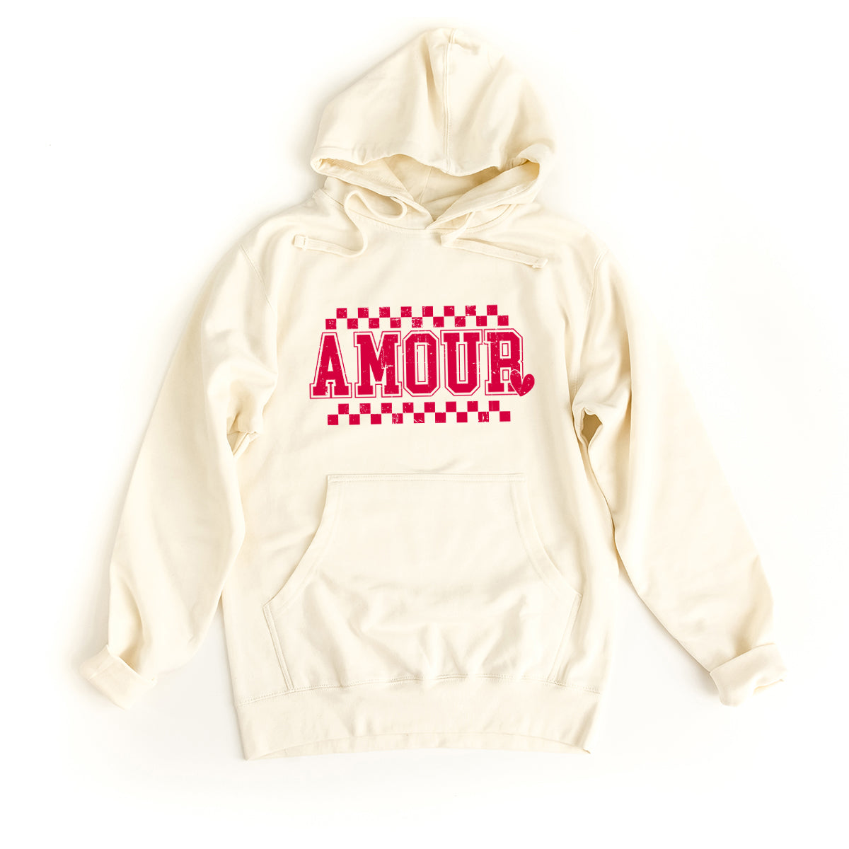 Amour Distressed Checkered | Hoodie