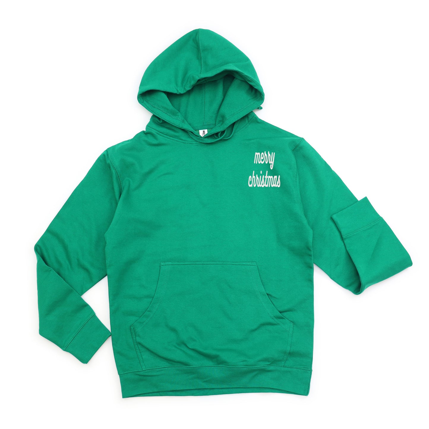 Embroidered Merry Christmas Bold Cursive Mini | Hoodie