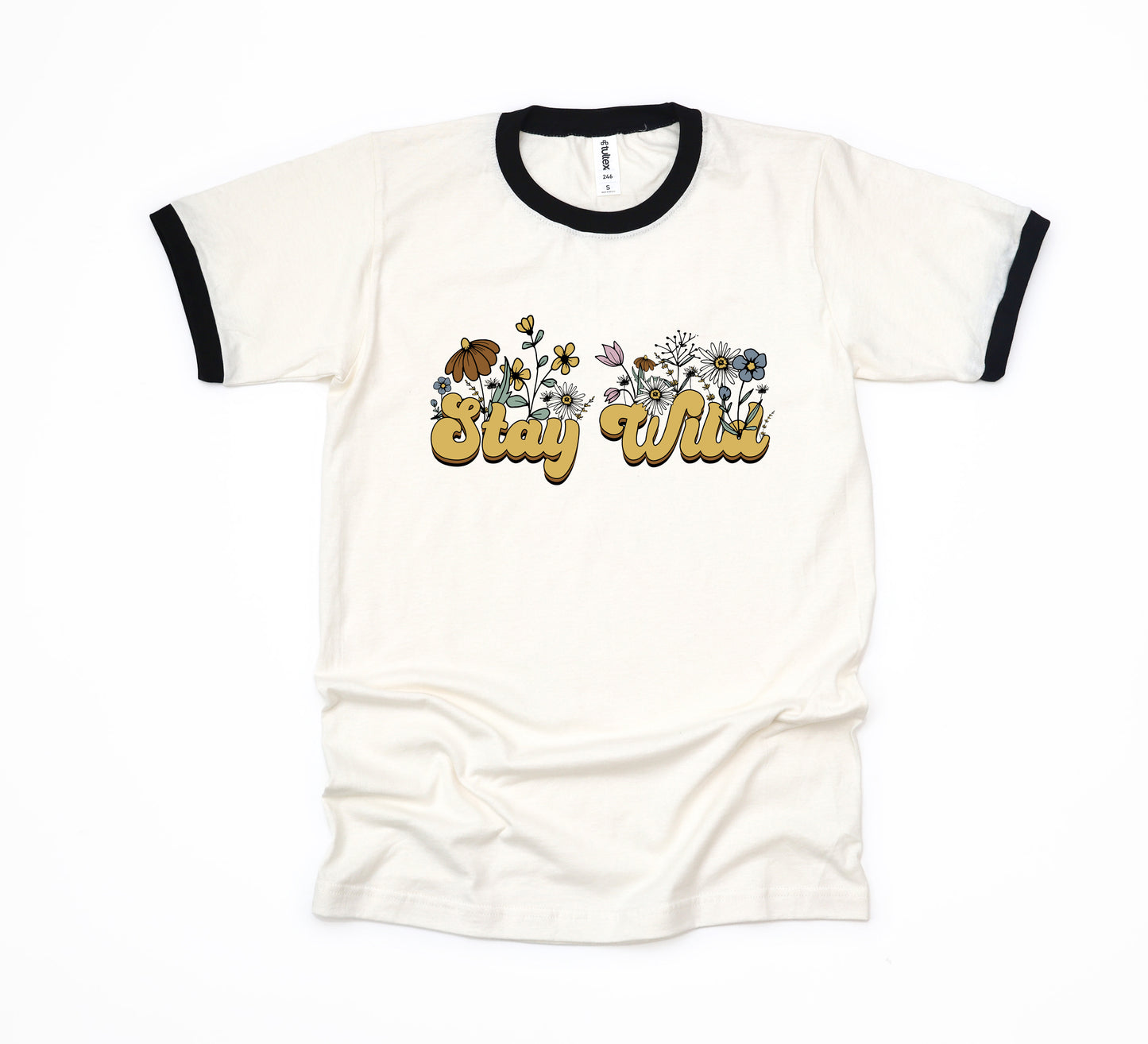 Stay Wild Colorful Flowers | Ringer Tee