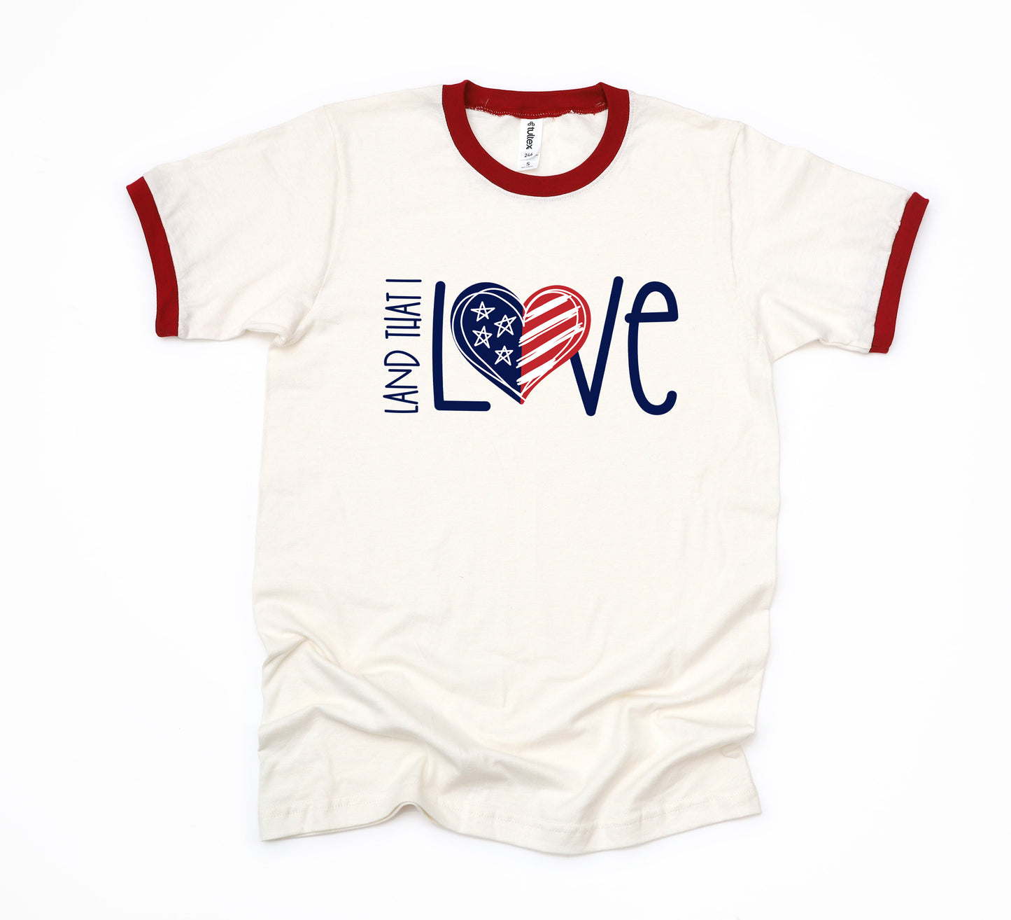 Land That I Love Heart | Ringer Tee