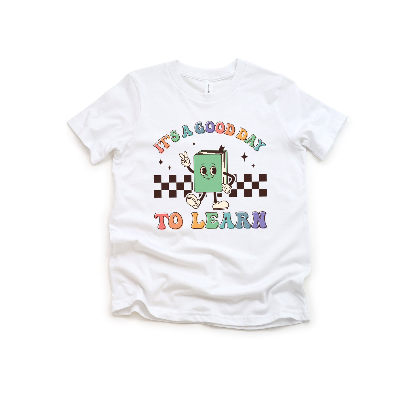 It's A Good Day To Learn Checkered | Youth Graphic Short Sleeve Tee