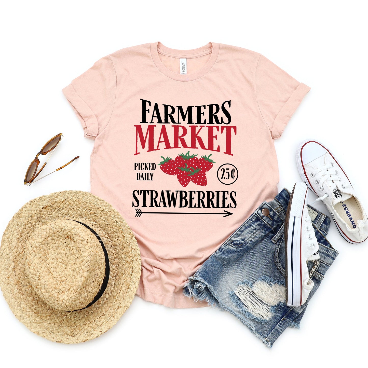 Farmers Market Strawberries | Short Sleeve Graphic Tee