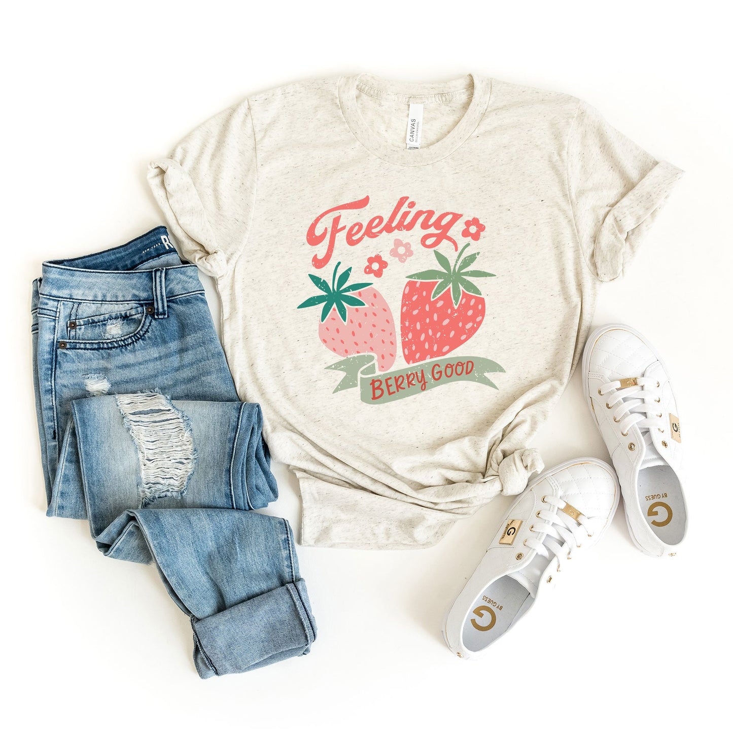 Feeling Berry Good Strawberries | Short Sleeve Graphic Tee