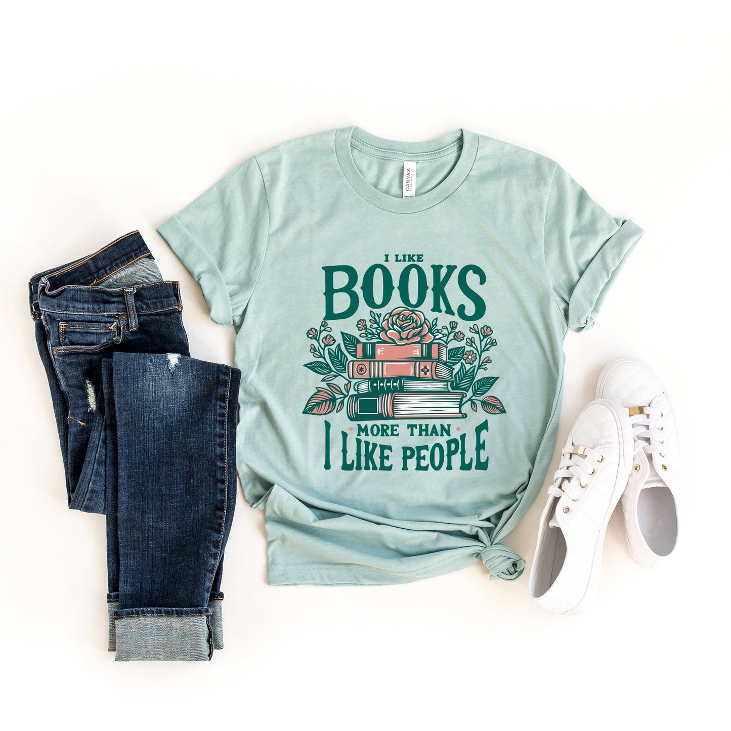 I Like Books More Than People | Short Sleeve Graphic Tee