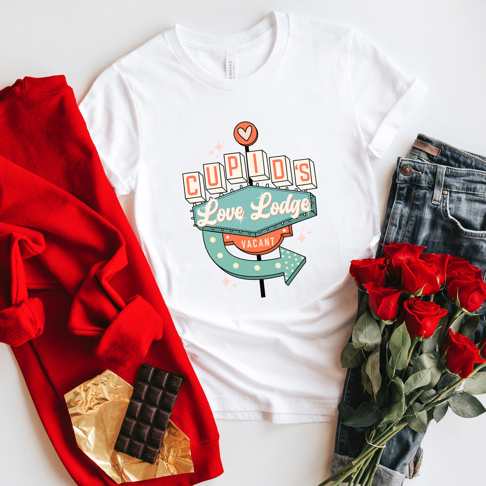 Cupid's Love Lodge | Short Sleeve Crew Neck