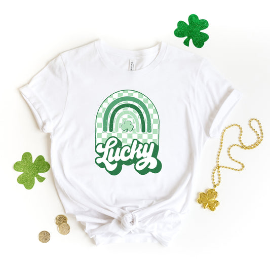 Lucky Shamrock Rainbow | Short Sleeve Graphic Tee