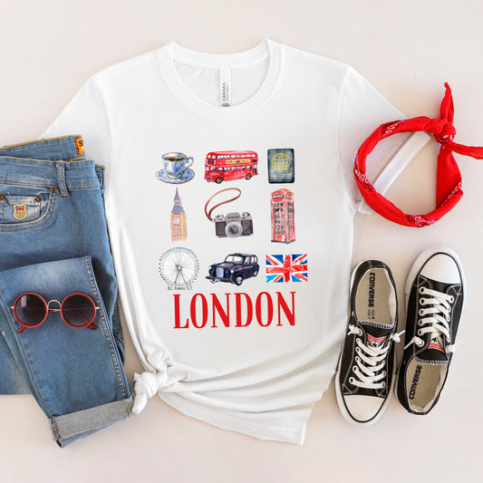 London Travel Collage | Short Sleeve Graphic Tee