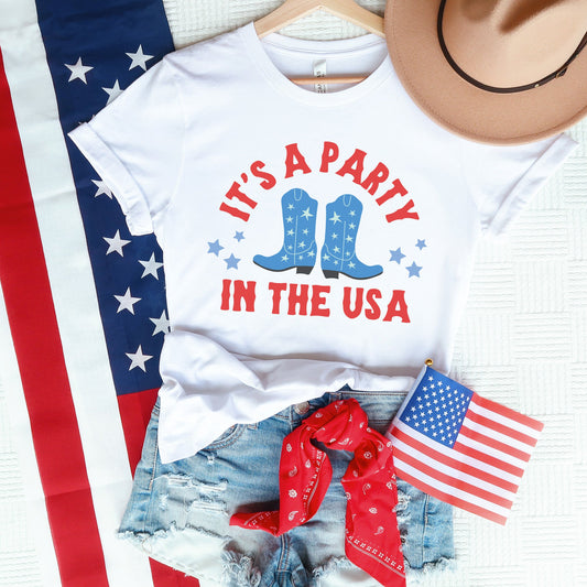 It's A Party Boots | Garment Dyed Short Sleeve Tee