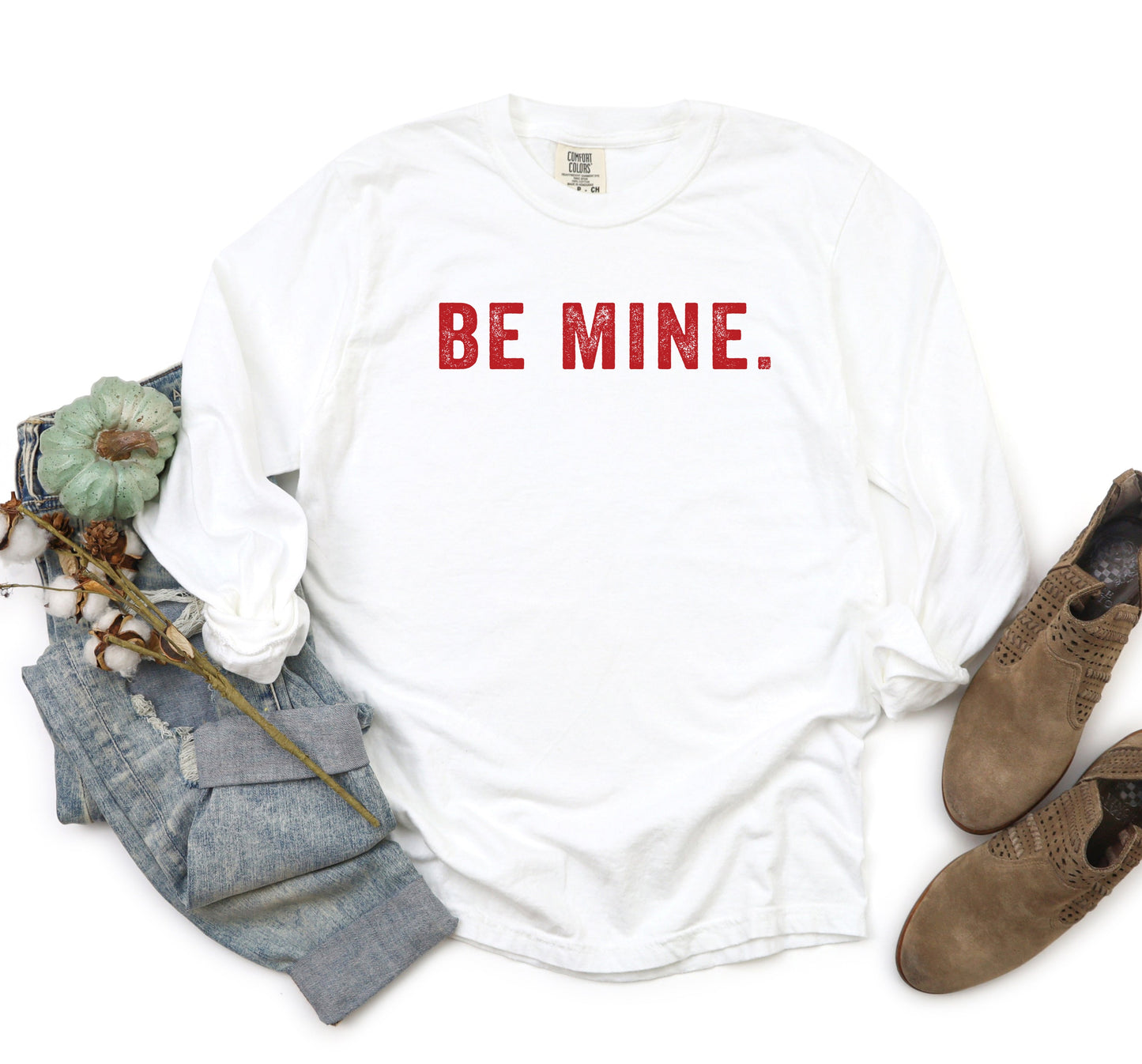 Be Mine Block | Garment Dyed Long Sleeve