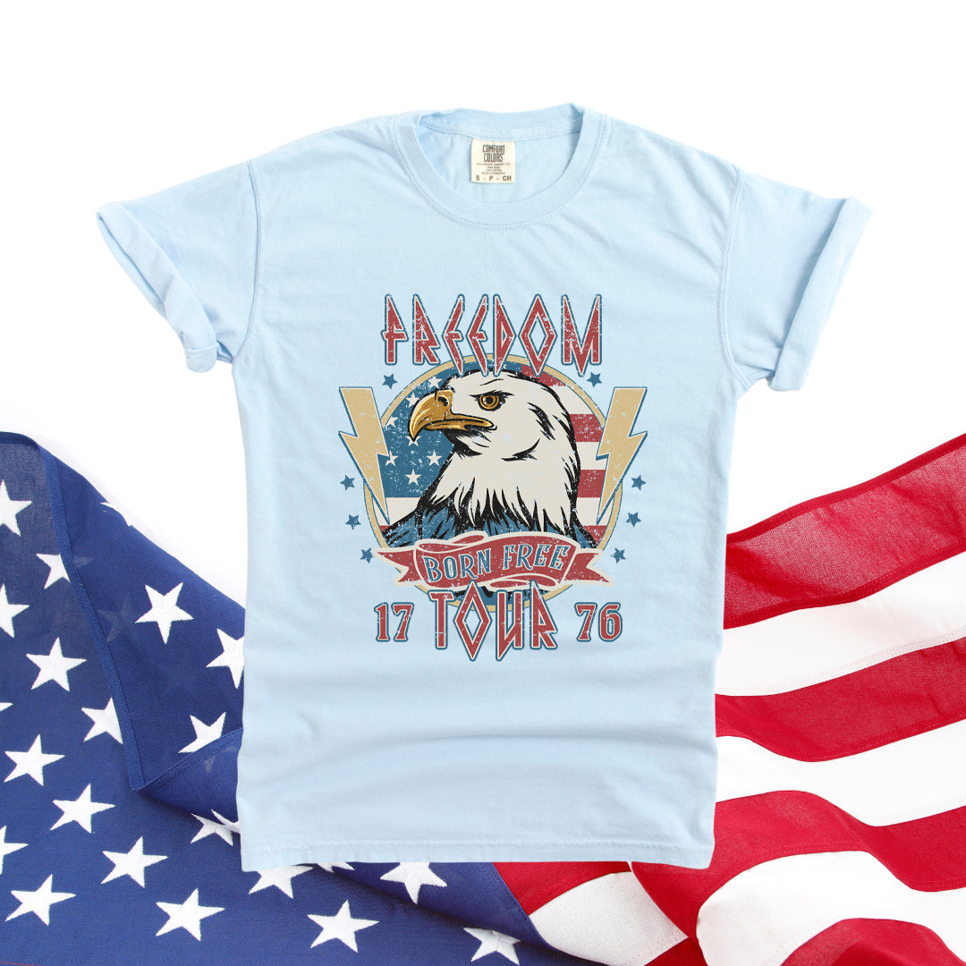 Freedom Tour Born Free | Garment Dyed Short Sleeve Tee