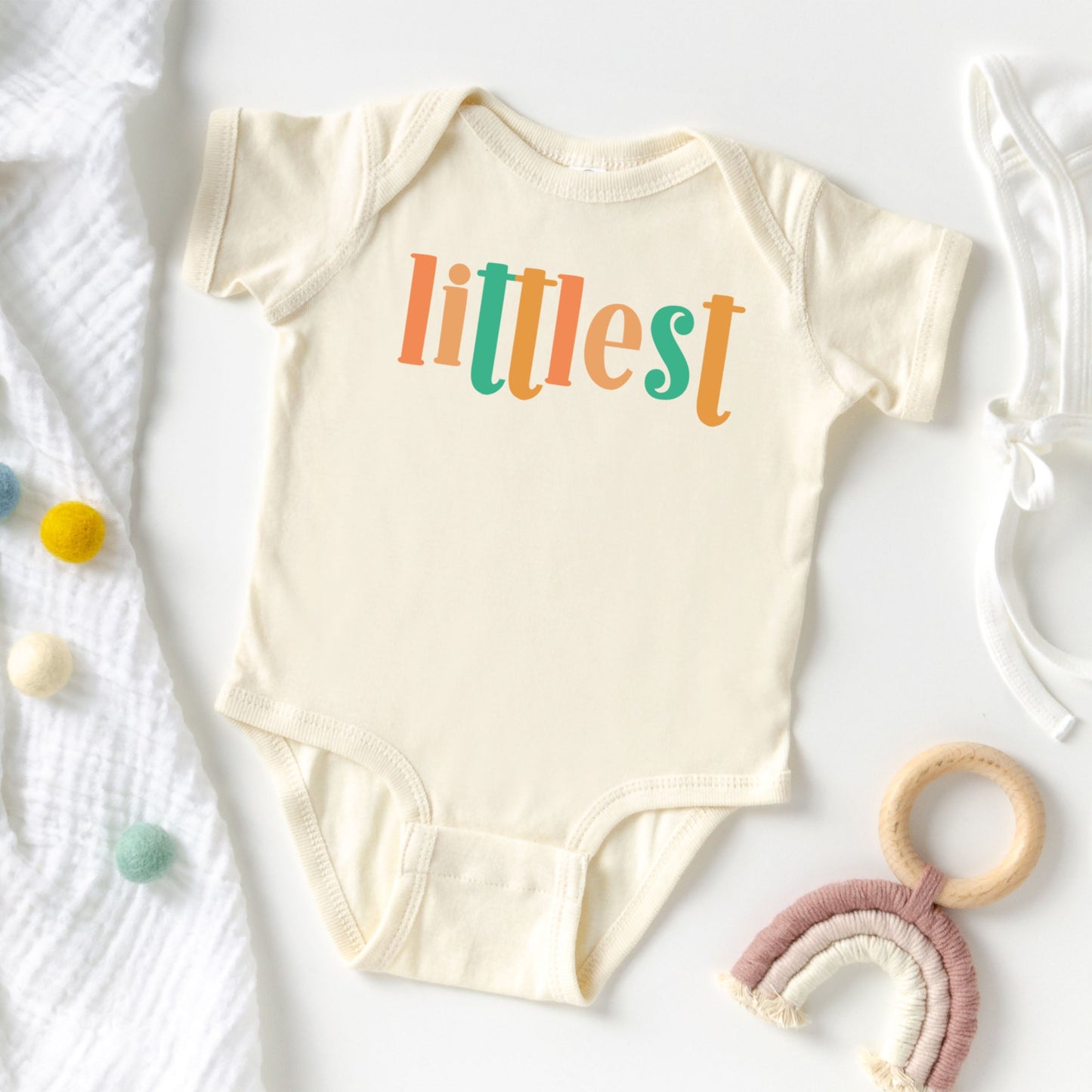 Littlest Colorful | Baby Graphic Short Sleeve Bodysuit