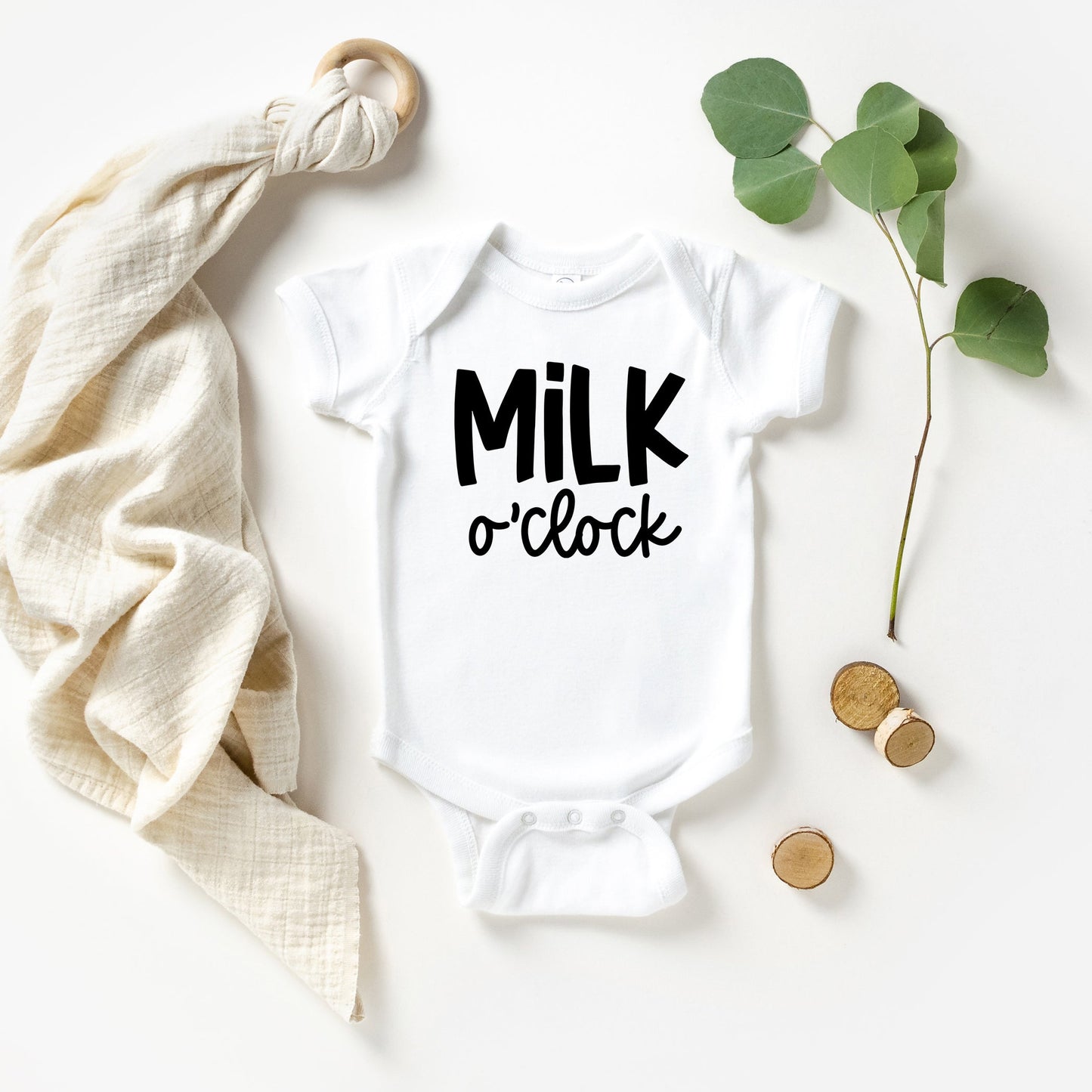 Milk O'Clock | Baby Graphic Short Sleeve Bodysuit
