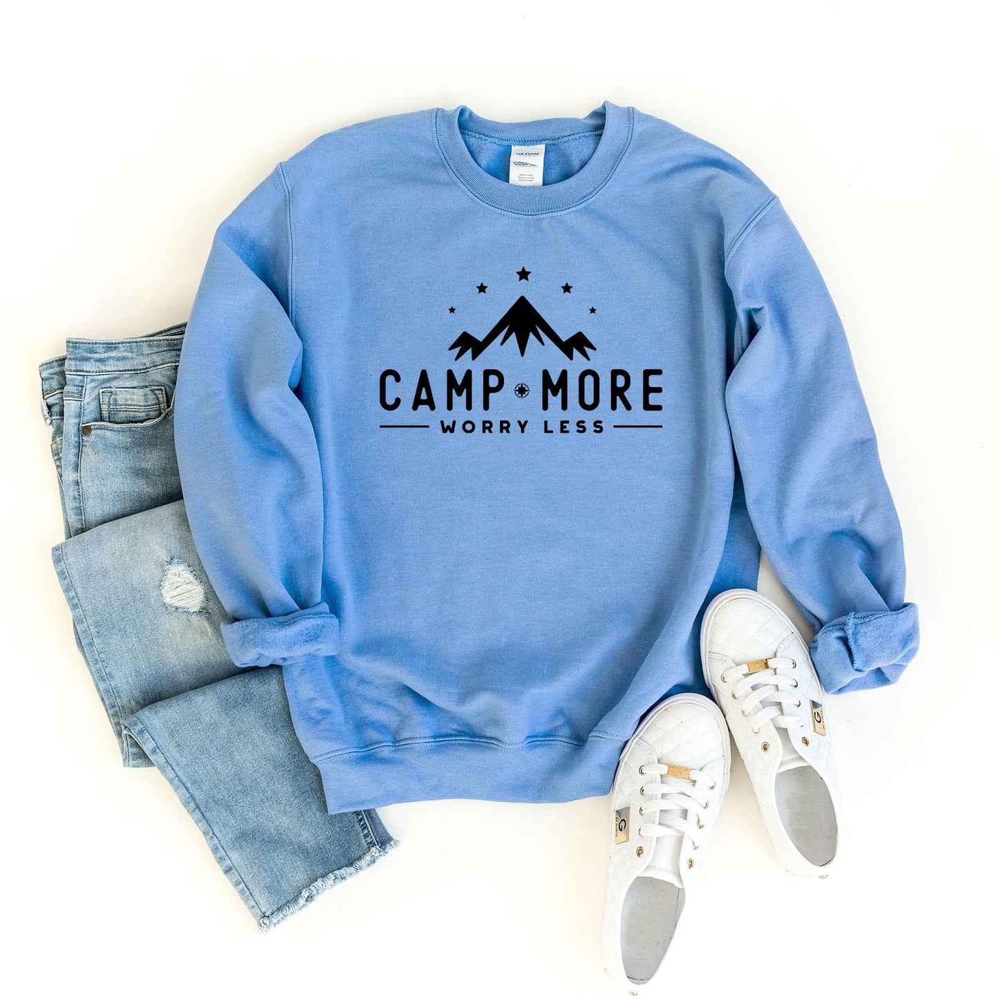Camp More Worry Less Mountains | Sweatshirt