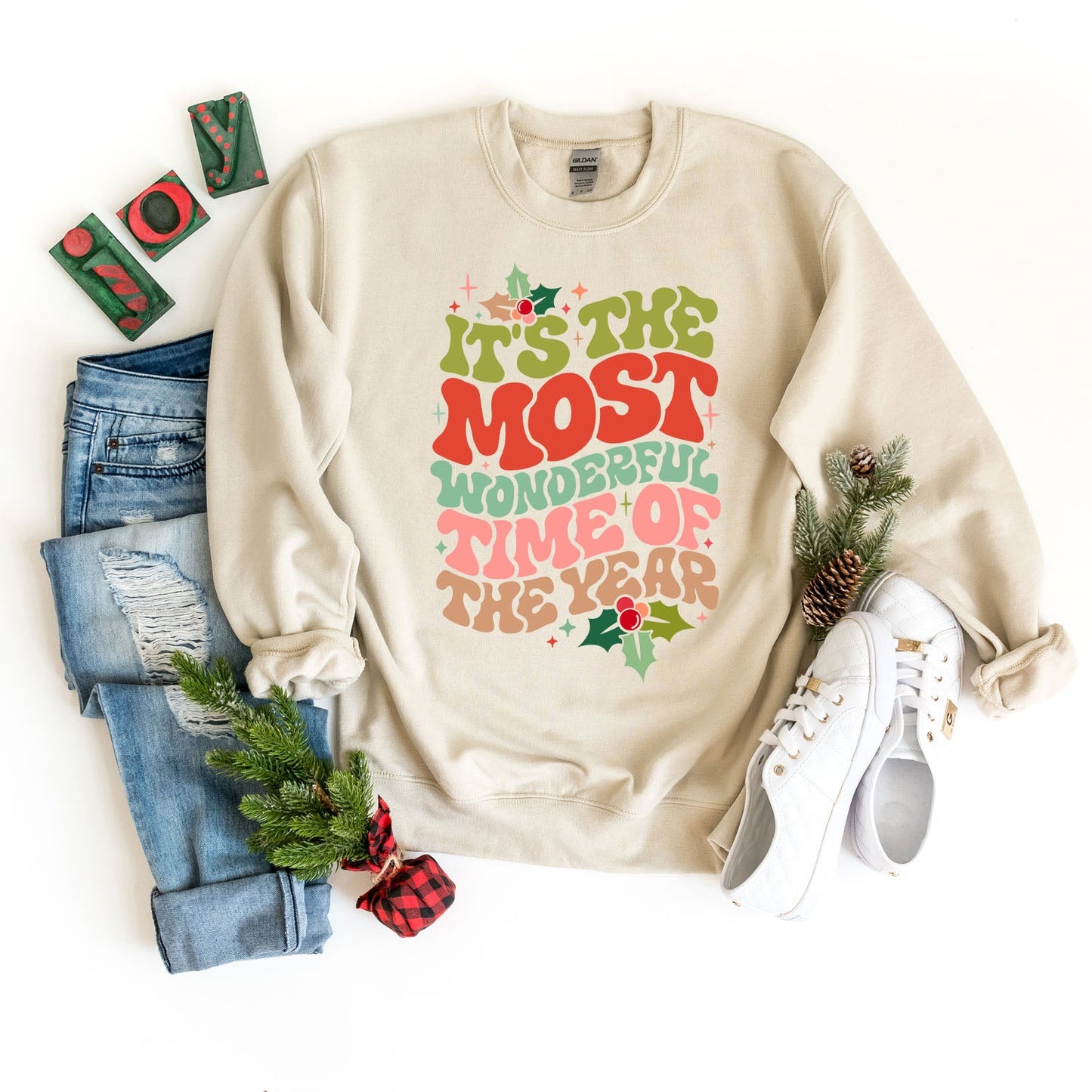 Most Wonderful Time Of The Year Holly | Sweatshirt