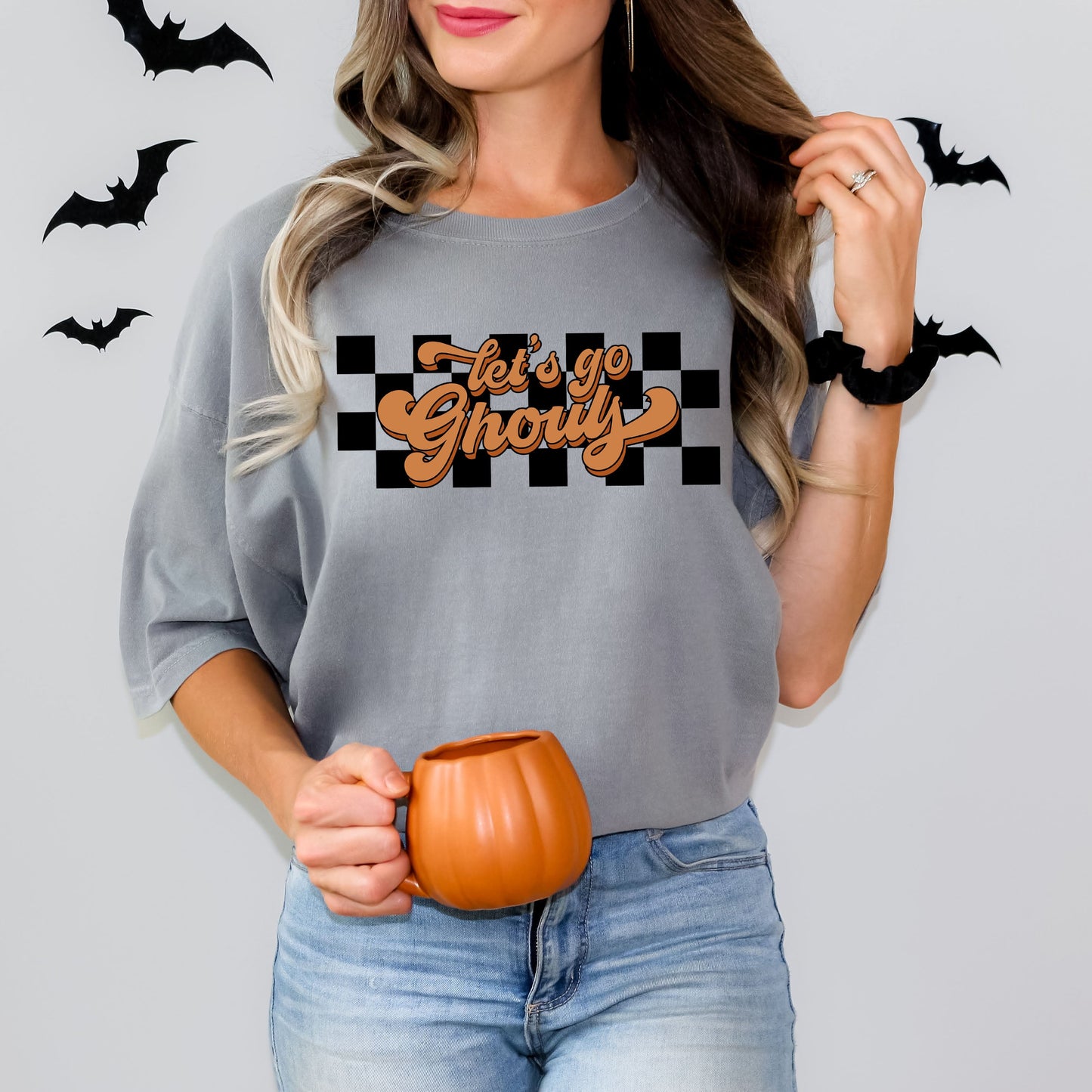 Let's Go Ghouls Checkered | Garment Dyed Tee