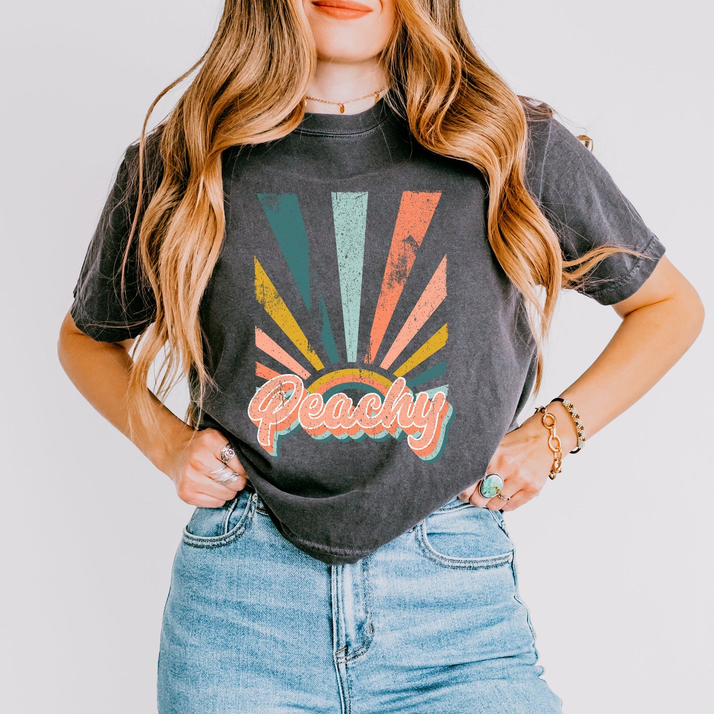 Retro Peachy | Relaxed Fit Cropped Tee