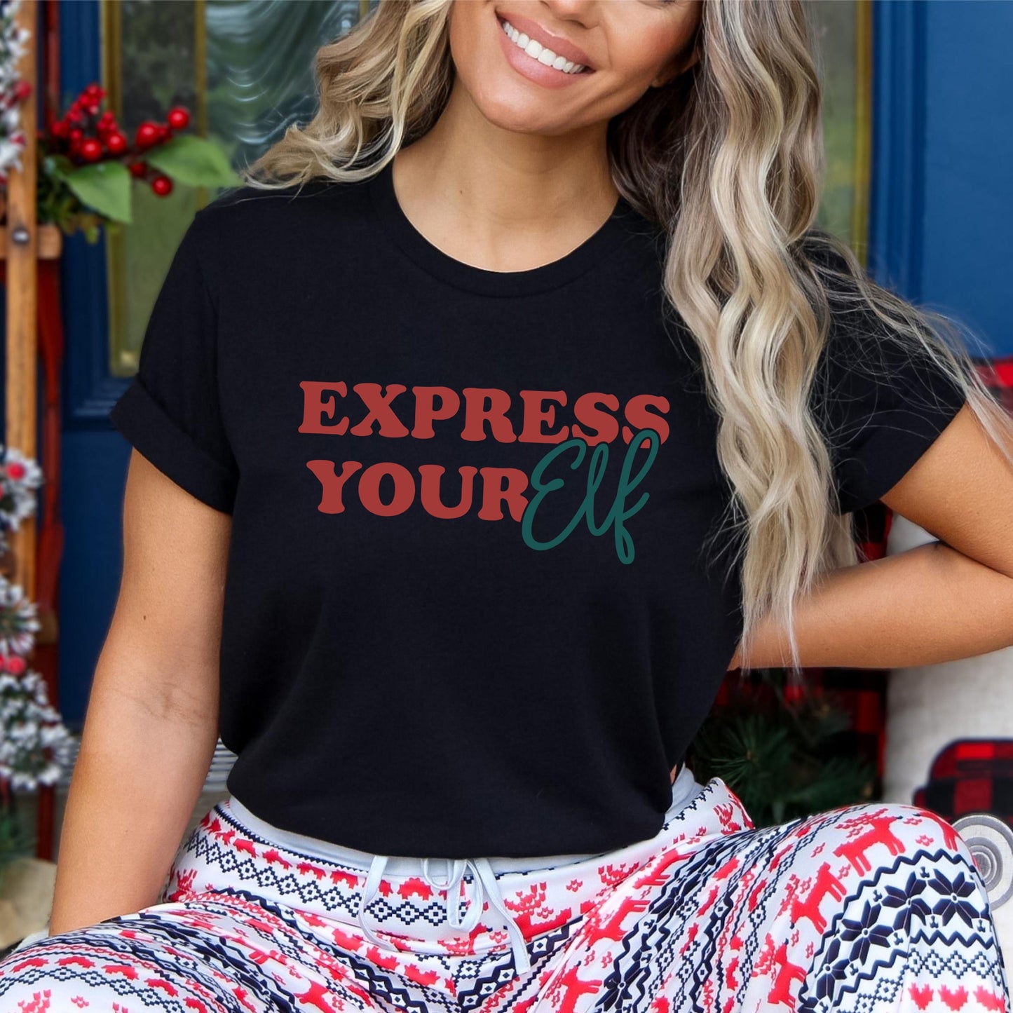Express Your sELF Christmas | Short Sleeve Crewneck