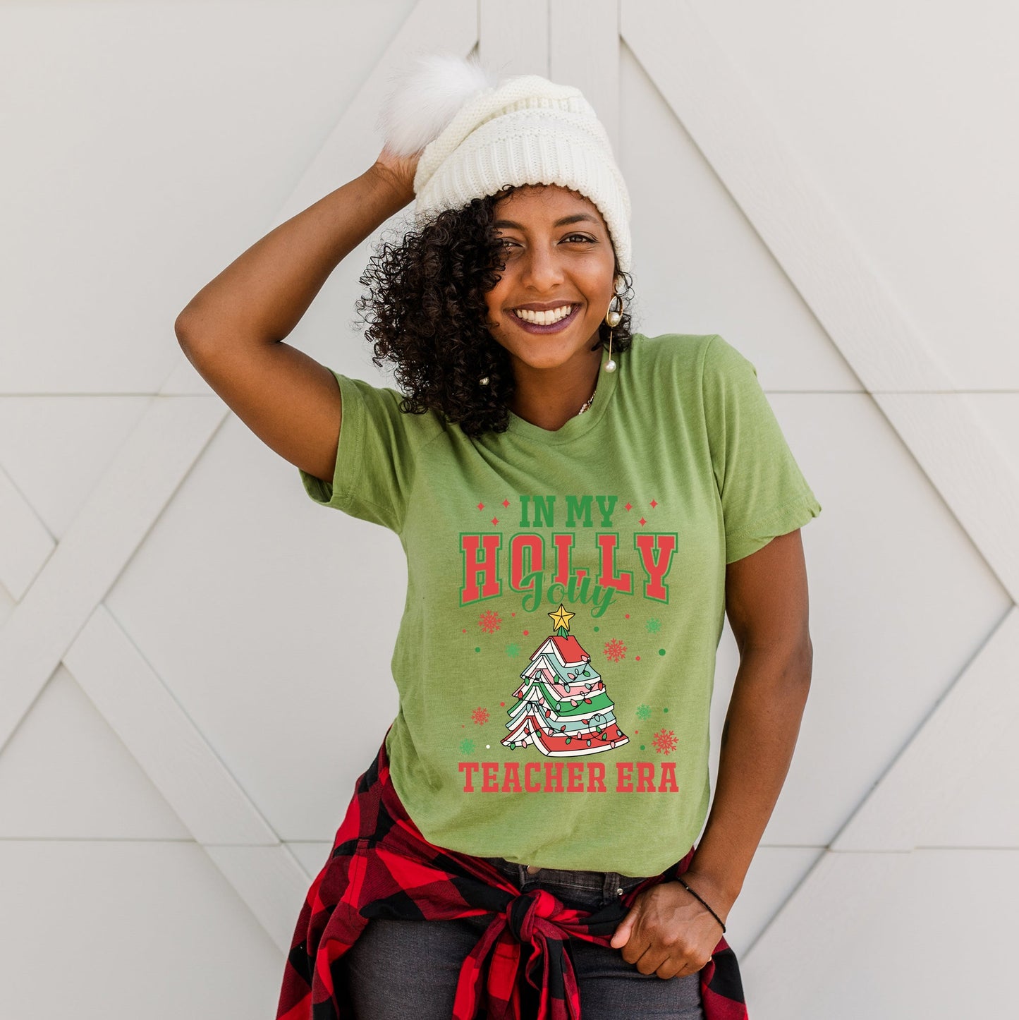 Holly Jolly Teacher Era | Short Sleeve Graphic Tee