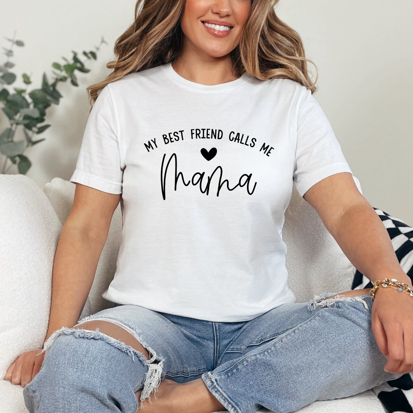 My Best Friend Calls Me Mama | Short Sleeve Crew Neck