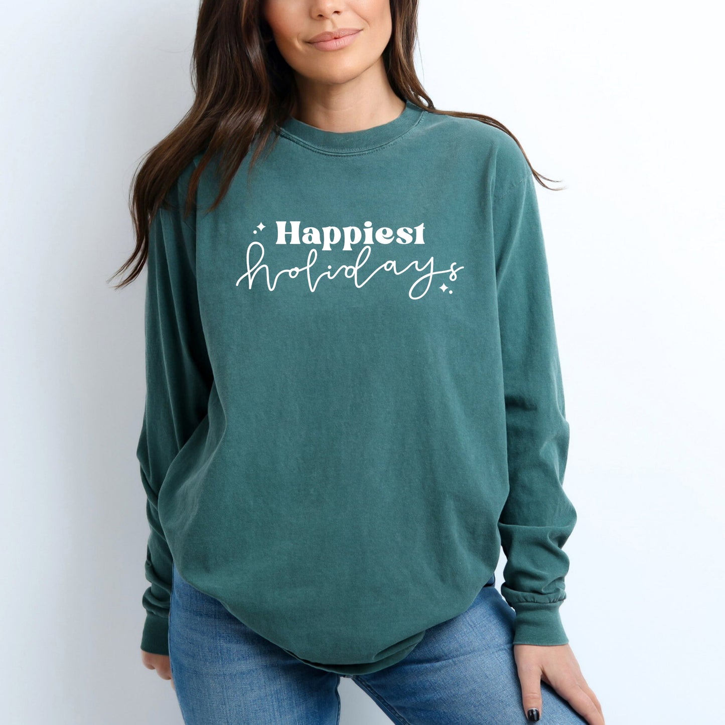 Happiest Holidays | Garment Dyed Long Sleeve