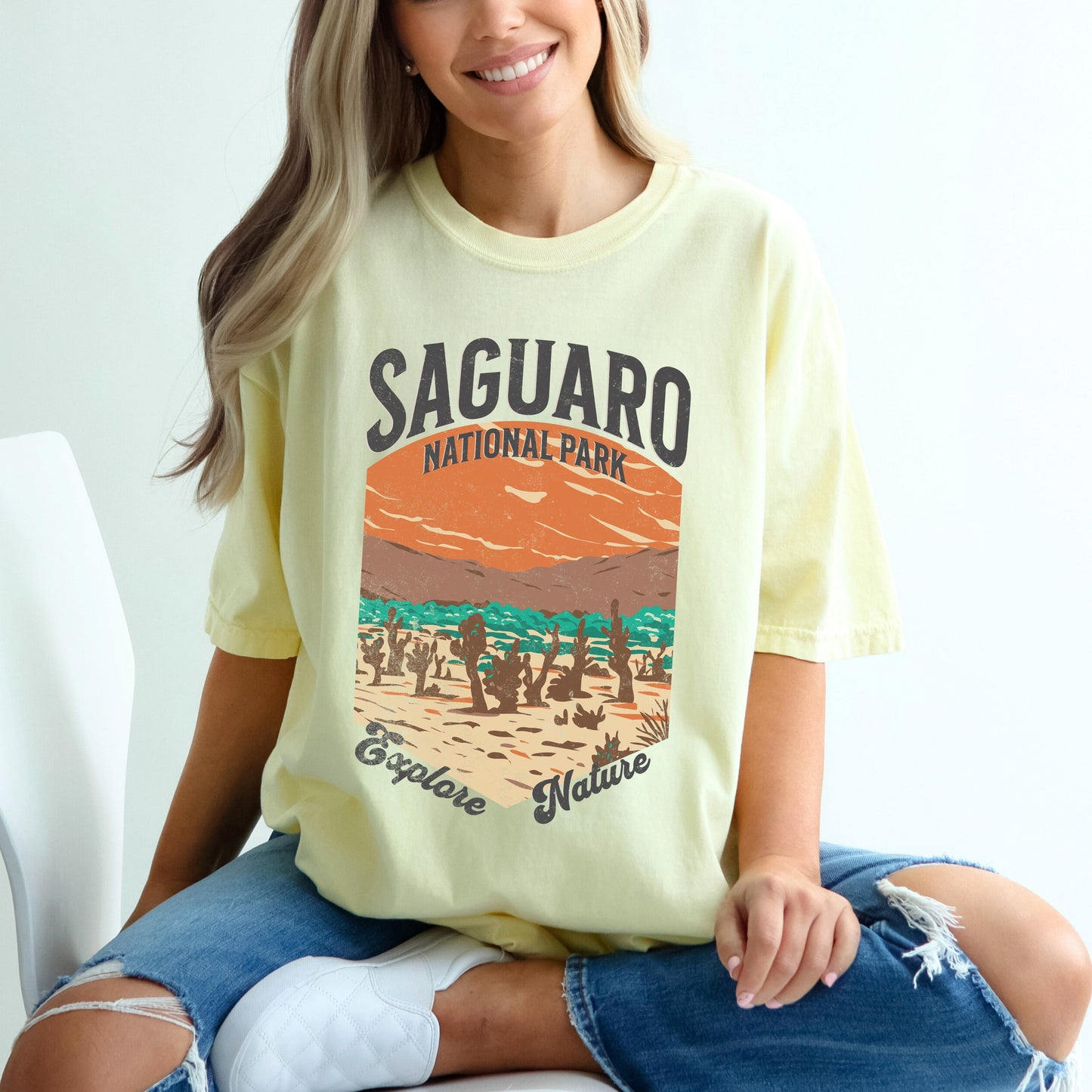 Saguaro National Park Explore More | Garment Dyed Tee