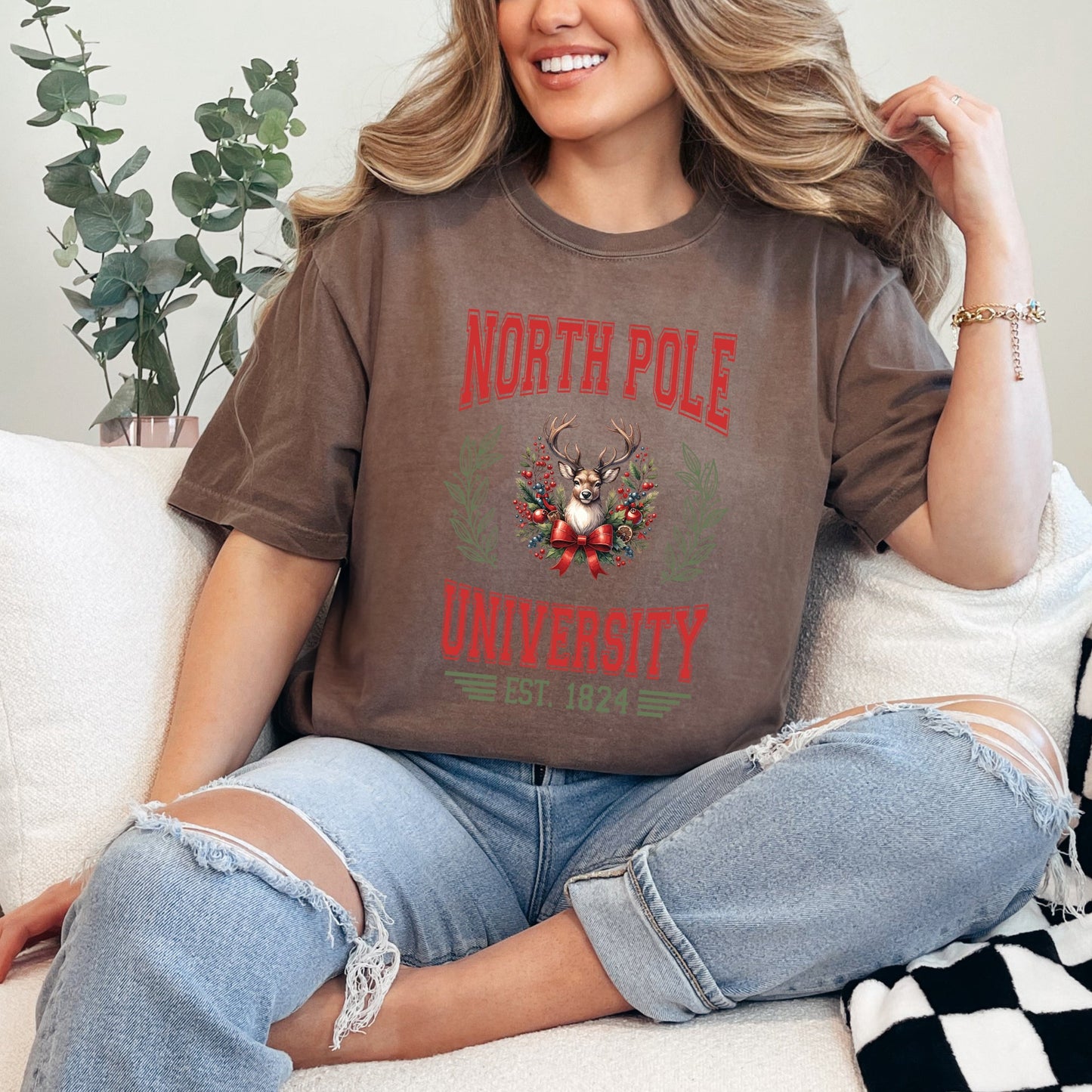 North Pole University Coquette | Garment Dyed Tee