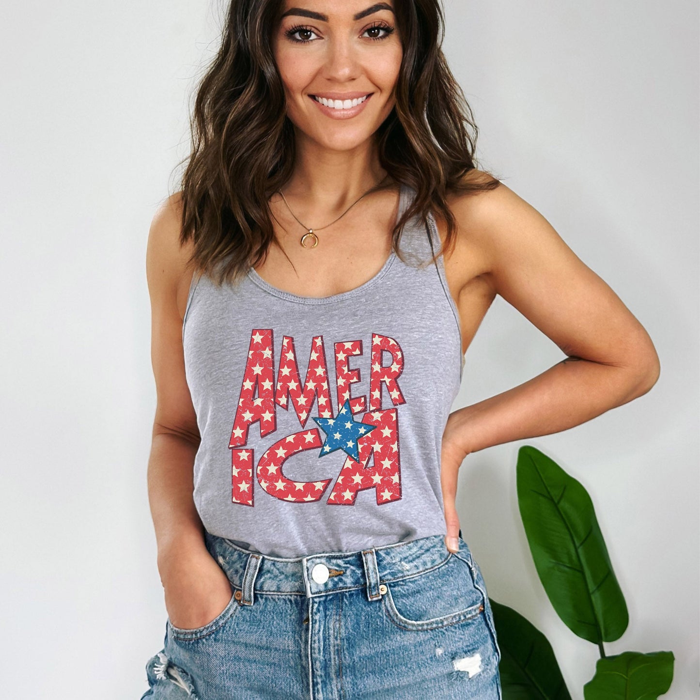 America Bold Stars | Racerback Tank