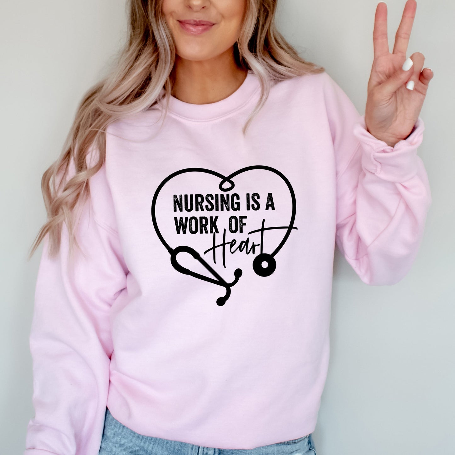 Nursing Is A Work Of Heart | Sweatshirt