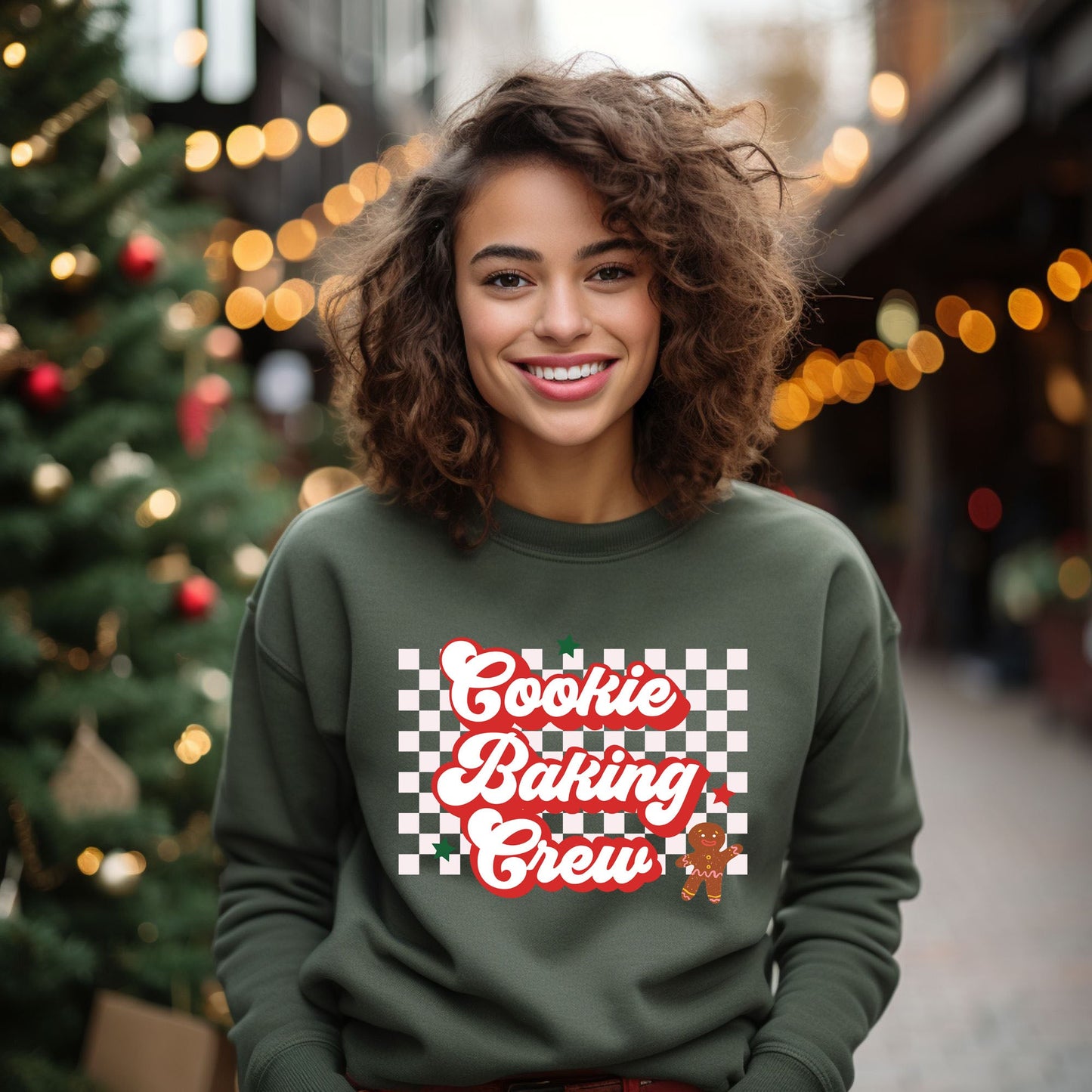 Cookie Baking Crew Checkered | Sweatshirt