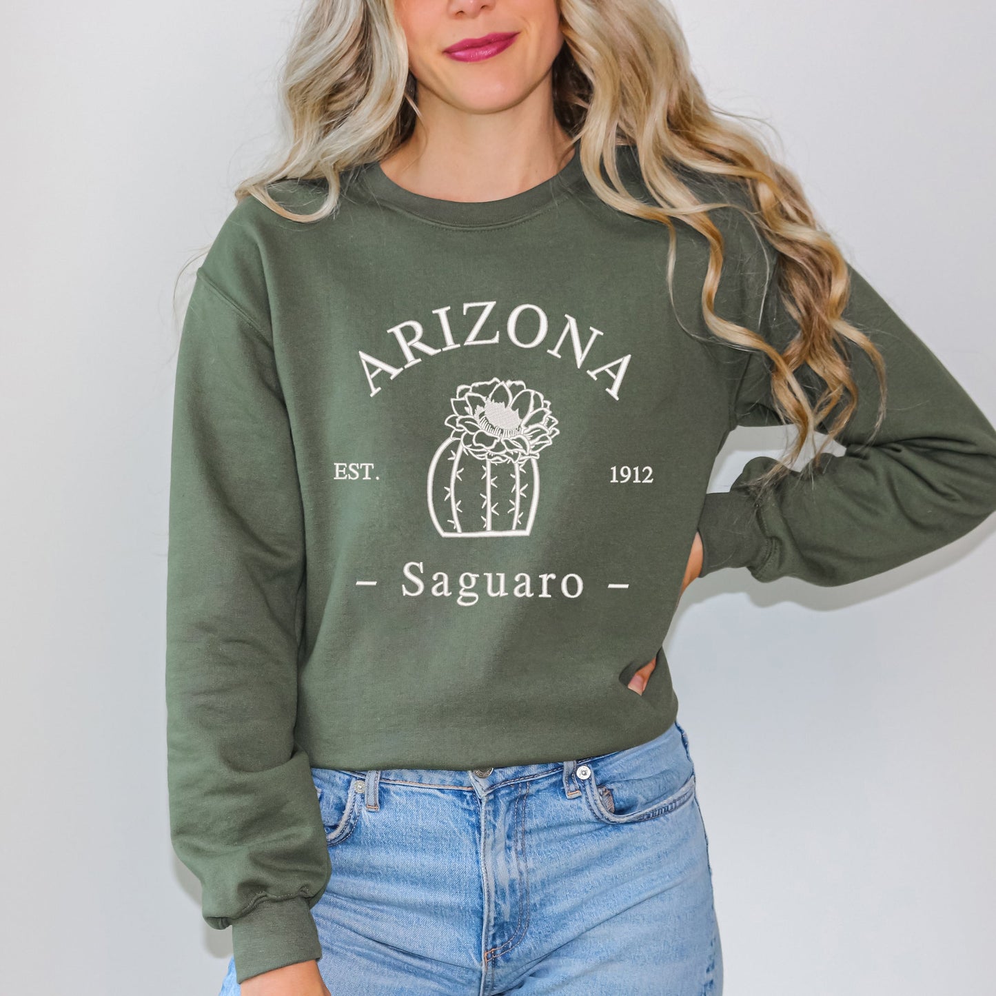 Embroidered Arizona Flower | Sweatshirt