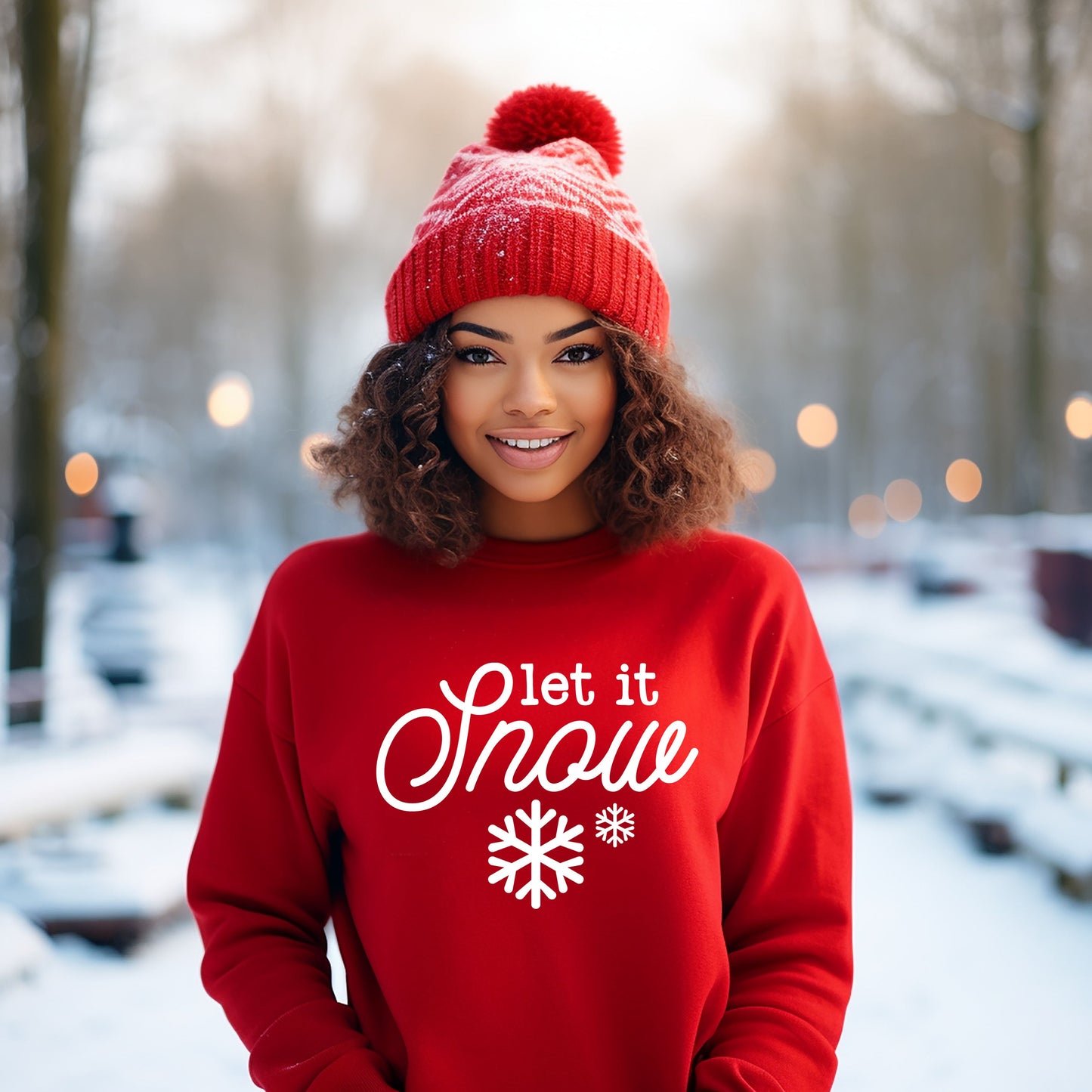 Let It Snow Snowflake | Sweatshirt