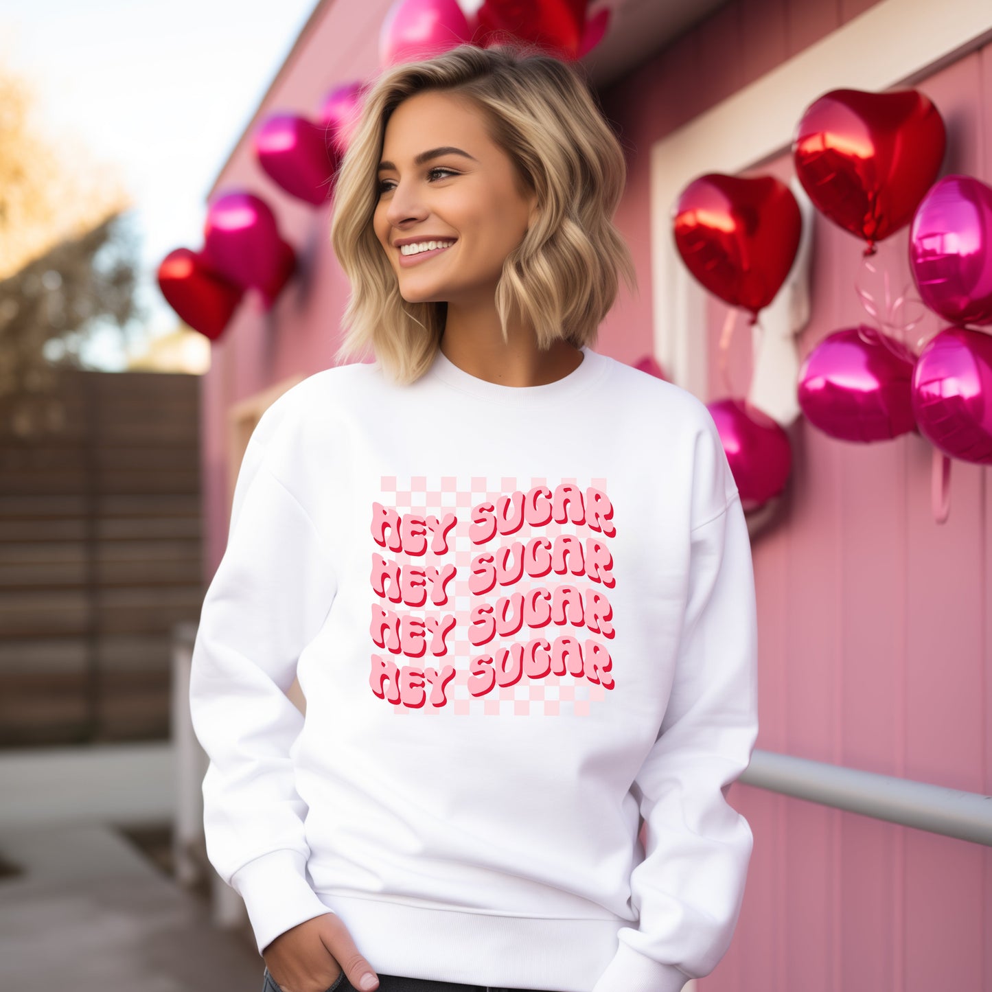 Hey Sugar Wavy Stacked | Sweatshirt
